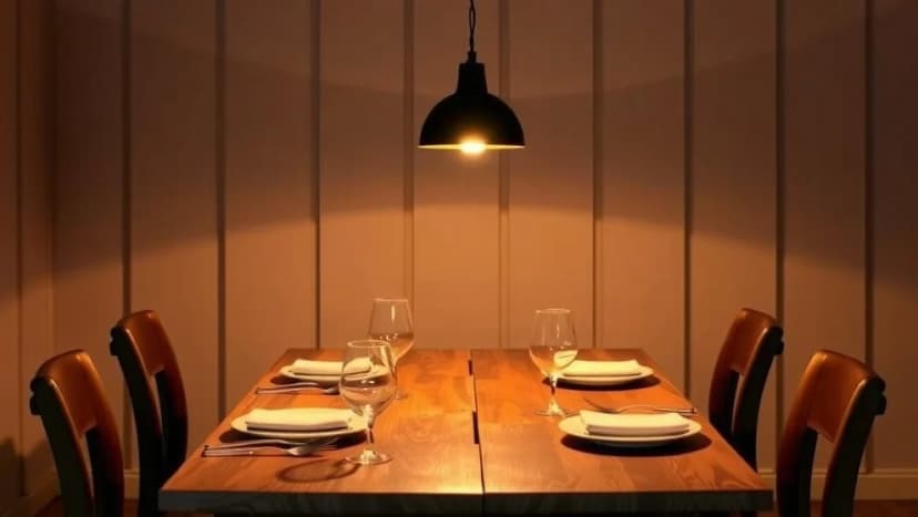 Hur högt ska lampan hänga över bordet